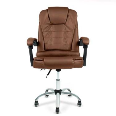 Imagem de Cadeira Presidente Confort De Escritório Ergonômica Marrom - Best Chai