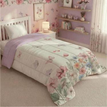 Imagem de Edredom Solteiro Infantil 1PC (EXLCUSIVO) para Meninas 400 Fios Dupla 