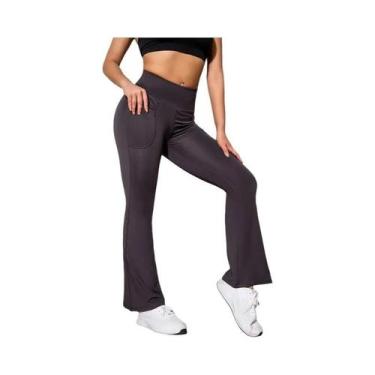 Imagem de Calças De Yoga De Cintura Alta Para Mulheres Com Bolsos, Calças Para E