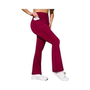 Imagem de Calças De Yoga De Cintura Alta Para Mulheres Com Bolsos, Calças Para E