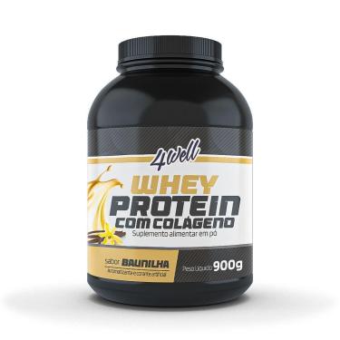 Imagem de Whey Protein com Colágeno 900g 4well Baunilha-Unissex
