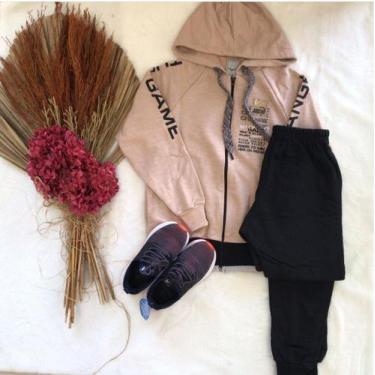 Imagem de Conjunto inverno menino jaqueta com capuz e calça em moletom - Angerô,