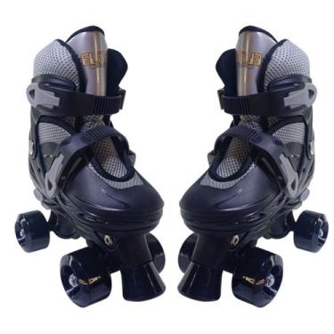 Imagem de Patins De 4 Rodas Preto Elite Tamanho:28/31