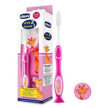 Imagem de Pack 2 escovas de dente 3 a 6 anos roxa - chicco