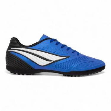 Imagem de Chuteira Society Penalty Garra Y-1, Azul royal, Branco, Preto, 39