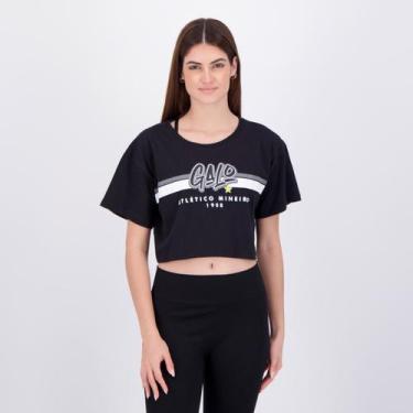 Imagem de Cropped Atlético Mineiro Academy Feminino Preto - Braziline, GG