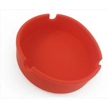 Imagem de Cinzeiro Redondo de Silicone Vermelho - Sem Marca
