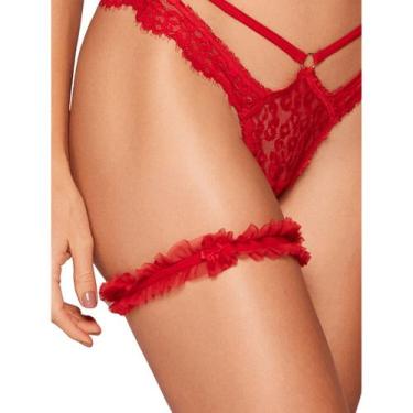 Imagem de Persex em tule Love Liebe, Único, Vermelho