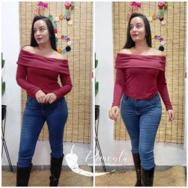 Imagem de Blusa ciganinha blusa ombro a ombro blusa segunda pele lanzinha - Pime