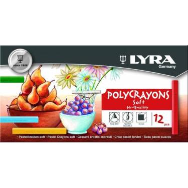 Imagem de Giz Pastel Seco Lyra Polycrayons Soft 12 Cores