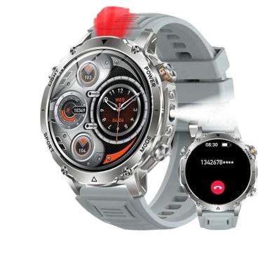 Imagem de Relógio Smartwatch Militar Masculino Uso Externo com Lanterna Sos à Prova D'água Cinza Lige