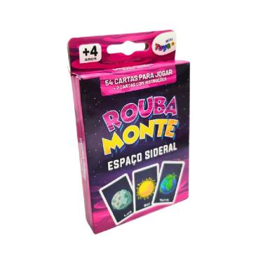Imagem de Jogo de Cartas Infantil Rouba Monte Espaço Sideral 6337 Educativo com 54 Unidades Mini Toys