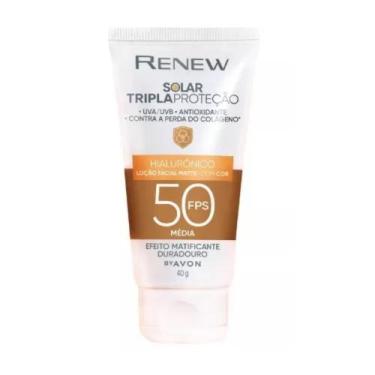 Imagem de Protetor Solar Renew Com Cor Média Fps 50 - Avon