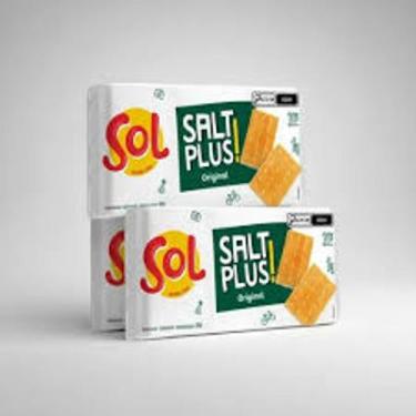 Imagem de Kit Com 3 Biscoito Salt Plus Sol Original 360g