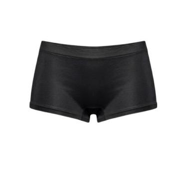 Imagem de Calcinha Boxer Infantil Demillus Ultraleve Poliamida Escola, Preto, Ún