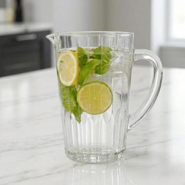 Imagem de Jarra De Vidro Grosso E Pesado Modelo Canelado 1250ml Allmix Alta Dura