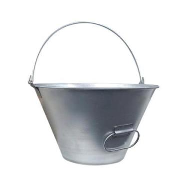 Imagem de Kit 12 Balde Metal Chapa Galvanizado com Pegador 10l - Tidão