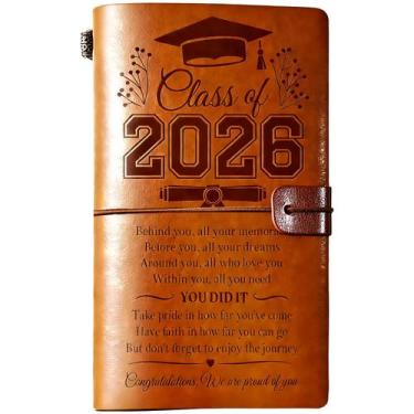Imagem de Diário de Couro Crafterlife Presente de Formatura Turma de 2026