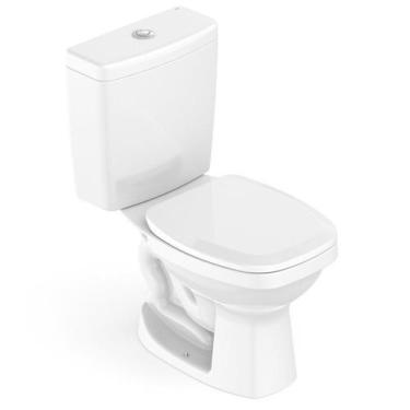 Imagem de Kit 2 Vasos Sanitários com Caixa Acoplada e Assento Like Celite Branco