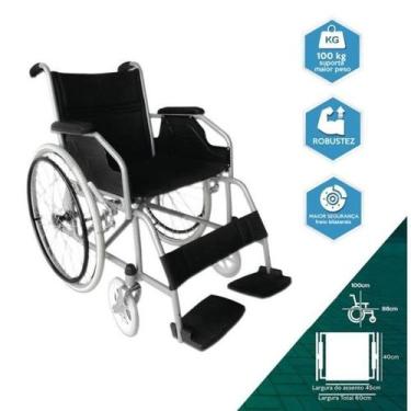 Imagem de Cadeira de Rodas D100 - Até 120kg Dellamed