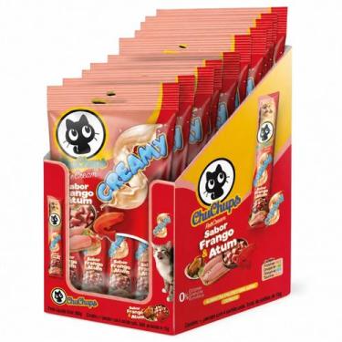 Imagem de Petisco Chuchups Patê Cremoso Frango Atum Gato 40 Sachês 15g