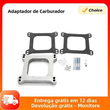 Imagem de Espaçador De Carburador De Alumínio De 1 Polegada Com Tubo De Vácuo De