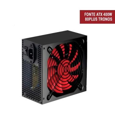 Imagem de Fonte De Alimentação 400w Tronos 80 Plus Bronze Bivolt Gamer Preto, Bi