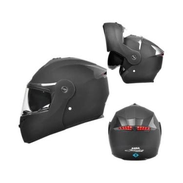 Imagem de Capacete De Moto LED Com Luzes Traseiras Duplas Para Viagens Seguras, 