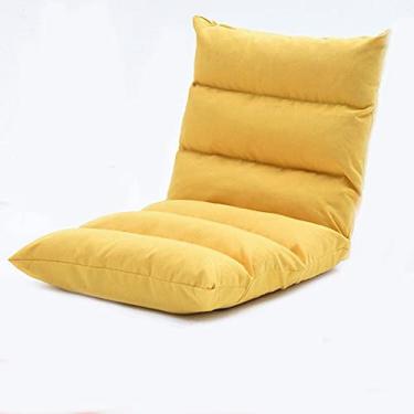 Imagem de Diumy Cadeira de chão ajustável de 6 posições, suporte confortável para as costas 0-180°, dobrável, para sofá, sala de estar, leitura, 52 x 55 x 55 cm (20 x 22 x 22 polegadas)