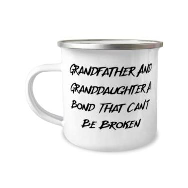 Imagem de Caneca para acampamento Grandfather And Granddaughter A Bond That Can't Be Broken Grandfather 355 ml, presente para avô piada