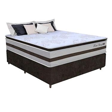 Imagem de Cama Box Casal 1,38m Colchão Molas Pocket 30cm Love Story 138x188x68cm