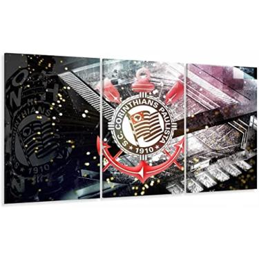 Imagem de Quadro Decorativo Corínthians Arena Futebol Mosaico