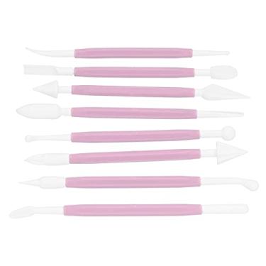 Imagem de Cortador de escultura de pastelaria, ferramenta de artesanato de pastelaria, utensílios domésticos, ferramenta de fondant faça você mesmo para modelagem de bolo para escultura de chocolate para rolamento de fondant para entalhe de padrão de flores (saco OPP rosa)