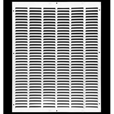 Imagem de Grade de ar de retorno de 66 cm x 91 cm - parede lateral e teto - difusor de cobertura de duto de ventilação HVAC - [branco] [Dimensões externas: 27,75 W x 96 cm altura]