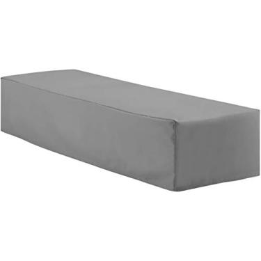 Imagem de Crosley Furniture Capa para espreguiçadeira CO7506-GY de vinil reforçado para ambientes externos, cinza