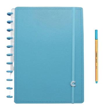 Imagem de Caderno Inteligente Grande All Blue Azul 80 Folhas