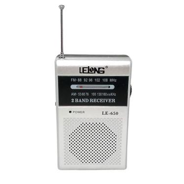 Imagem de Rádio De Bolso Amfm Prateado Le650-Lelong-Fone Ouvido
