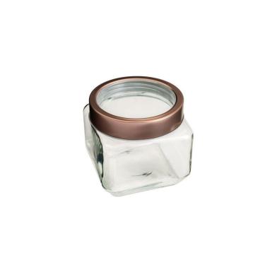 Imagem de Pote De Vidro Com Tampa De Acrílico Gold Rose 800Ml - Lyor