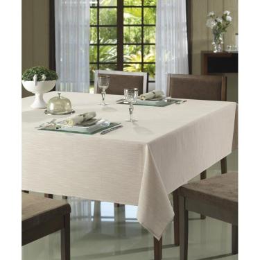 Imagem de Toalha De Mesa Passion Dohler Quadrada 8 Lugares Bege