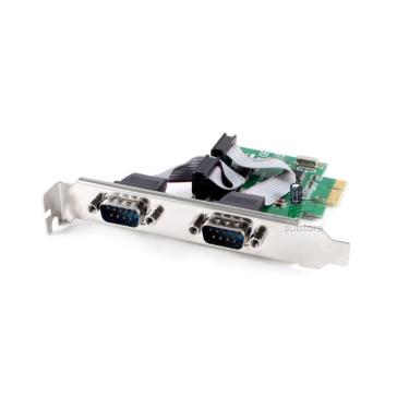 Imagem de Placa PCI-e X1 2 Portas Seriais RS232 JPSS-02 Feasso com Low Profile