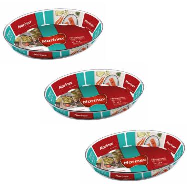 Imagem de Travessa Assadeira de Vidro Vai ao Forno 4L Marinex - 3Un