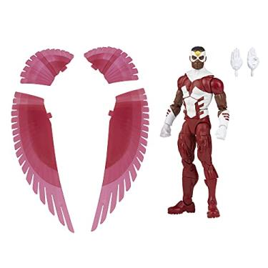 Imagem de Marvel Legends Series Retrô Figura de 15 cm com Acessórios - Marvel's Falcão - F5882 - Hasbro, Vermelho e branco