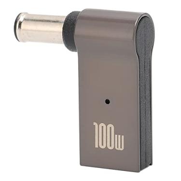 Imagem de Adaptador USB C para DC, adaptador tipo C para DC Design de 90 graus Escudo de liga de alumínio 100 W 5A fêmea para macho para escritório viagens de estúdio para laptop