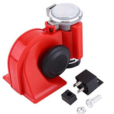 Imagem de Buzina de ar de dois tons, 12 V 130 dB Trompete de dois tons super alto buzina elétrica sirene compatível com a maioria dos carros de tensão de 12 V, caminhões, ônibus, motocicletas