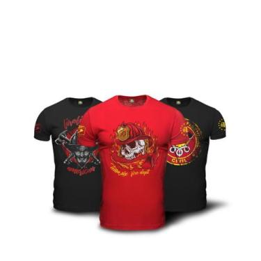 Imagem de Kit 3 Camisetas Bombeiro Firefighter - Teamsix - Team Six