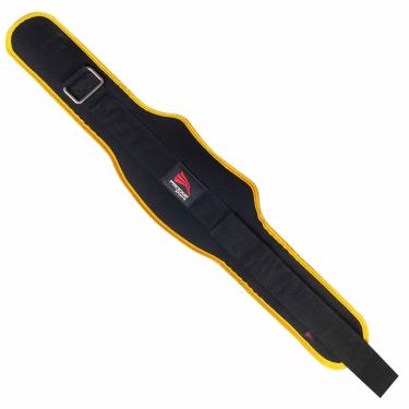 Imagem de PROGNE SPORTS Cinto de Agachamento Apoio Proteção Lombar Musculação Fitness Crossfit, Modelo: 95449490, Cor: Preto com Amarelo, Tamanho:Médio