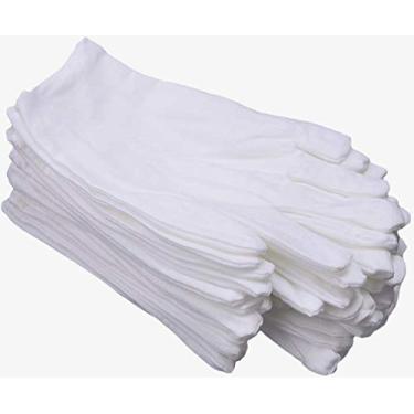 Imagem de CTK Luva branca macia 100% algodão para trabalho/forro, Branco, 12 Pair
