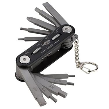 Imagem de 10 peças de chave hexagonal dobrável com chave Phillips e cabeça chata conjunto de chaves sextavadas estrelas, conjunto de chaves sextavadas de braço métrico, ferramenta de reparo portátil