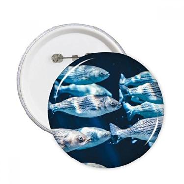 Imagem de Peixe animal marinho organismo tropical redondo pinos crachá botão emblema decoração acessório 5 peças