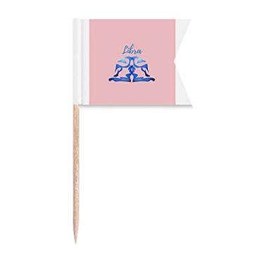 Imagem de Balance Libra Sign Art Deco Presente Moda Palito Bandeiras Marcação para Bolo Festa Prato de Queijo